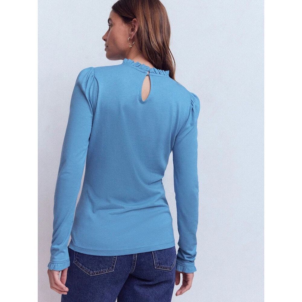 Boden Supersoft Frill Detail Top - Picture 2 of 6